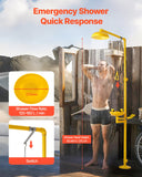 Tennis: VEVOR Emergency Shower Eye Wash Station, 34.25 x 15.75 x 91.73 Inch 304 Stainless Steel Eyewash and Shower Combination, OSHA-Approved First Aid Eye Wash Station, for Schools, Labs, Factories, Yellow