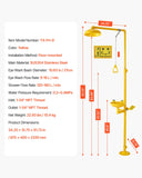 Tennis: VEVOR Emergency Shower Eye Wash Station, 34.25 x 15.75 x 91.73 Inch 304 Stainless Steel Eyewash and Shower Combination, OSHA-Approved First Aid Eye Wash Station, for Schools, Labs, Factories, Yellow