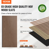 Audio Accessories: VEVOR Wood Slat Acoustic Panels 23.6 x 47.2 inch for Modern Wall Decor Walnut