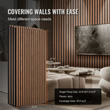 Audio Accessories: VEVOR Wood Slat Acoustic Panels 23.6 x 47.2 inch for Modern Wall Decor Walnut