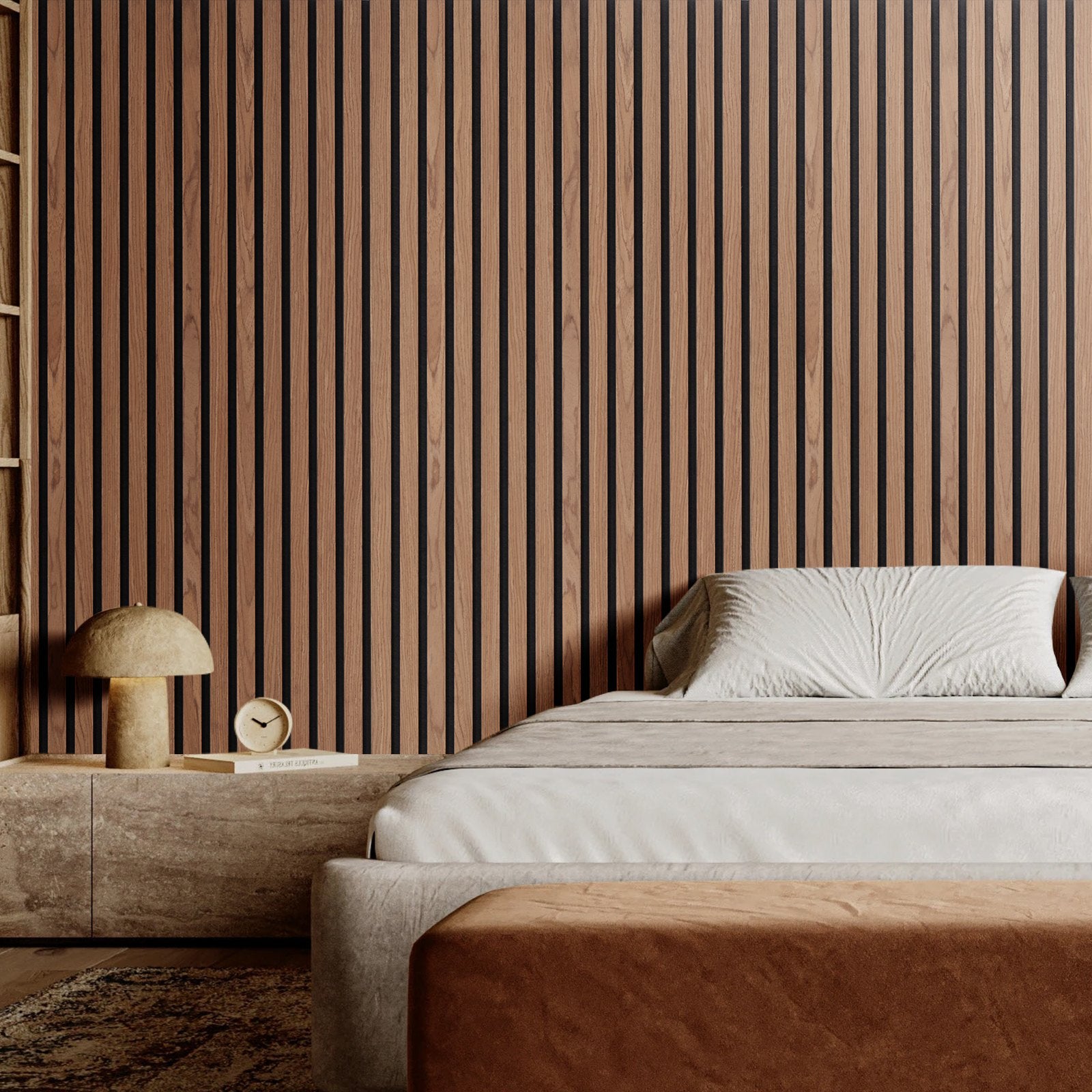 Audio Accessories: VEVOR Wood Slat Acoustic Panels 23.6 x 47.2 inch for Modern Wall Decor Walnut