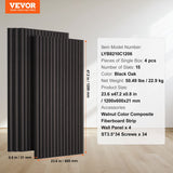 Audio Accessories: VEVOR Wood Slat Acoustic Panels 23.6 x 47.2 inch for Modern Wall Decor Black Oak