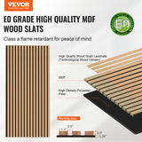 Audio Accessories: VEVOR Wood Slat Acoustic Panels 23.6 x 47.2 inch for Modern Wall Decor Light Oak