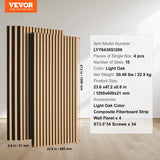 Audio Accessories: VEVOR Wood Slat Acoustic Panels 23.6 x 47.2 inch for Modern Wall Decor Light Oak