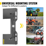 Automotive Parts: VEVOR Universal Skid Steer Mount Plate 6.35mm Thick Skid Steer Plate Attachment1360.78kgWeight Capacity Quick Attach Mount Plate Steel Adapter Loader Easy to Weld or Bolt to Different Accessories Gray