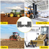 Automotive Parts: VEVOR Universal Skid Steer Mount Plate 6.35mm Thick Skid Steer Plate Attachment1360.78kgWeight Capacity Quick Attach Mount Plate Steel Adapter Loader Easy to Weld or Bolt to Different Accessories Gray