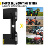 Automotive Repair & Speciality Tools: VEVOR Universal Skid Steer Mount Plate 6.35mmThick Skid Steer Plate Attachment1360.78kgWeight Capacity Quick Attach Mount Plate Steel Adapter Loader Easy to Weld or Bolt to Different Accessories Black