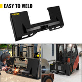 Automotive Repair & Speciality Tools: VEVOR Universal Skid Steer Mount Plate 6.35mmThick Skid Steer Plate Attachment1360.78kgWeight Capacity Quick Attach Mount Plate Steel Adapter Loader Easy to Weld or Bolt to Different Accessories Black