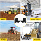 Automotive Repair & Speciality Tools: VEVOR Universal Skid Steer Mount Plate 6.35mmThick Skid Steer Plate Attachment1360.78kgWeight Capacity Quick Attach Mount Plate Steel Adapter Loader Easy to Weld or Bolt to Different Accessories Black