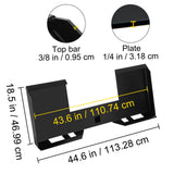 Automotive Repair & Speciality Tools: VEVOR Universal Skid Steer Mount Plate 6.35mmThick Skid Steer Plate Attachment1360.78kgWeight Capacity Quick Attach Mount Plate Steel Adapter Loader Easy to Weld or Bolt to Different Accessories Black