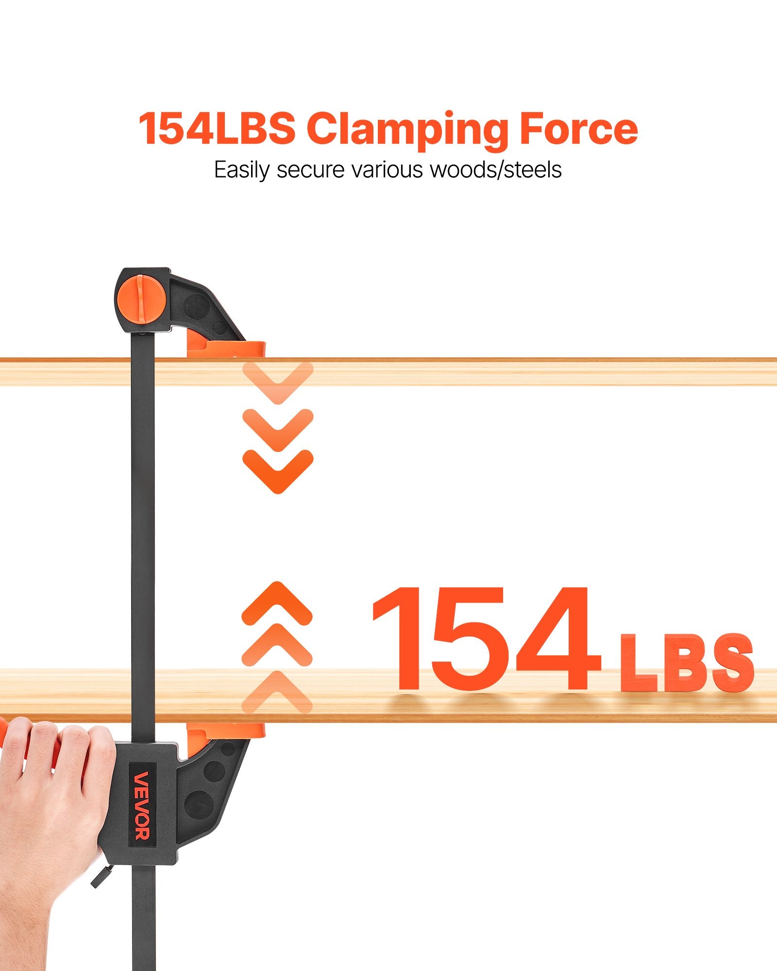 Air Pumps: VEVOR Bar Clamps for Woodworking, 2-Pack 30.48 cm and 2-Pack 15.24 cm, One-Handed Clamp/Spreader, Quick-Grip F-Clamp with 70 kg Load Limit, Premium Plastic and Steel, for Woodworking Metal working