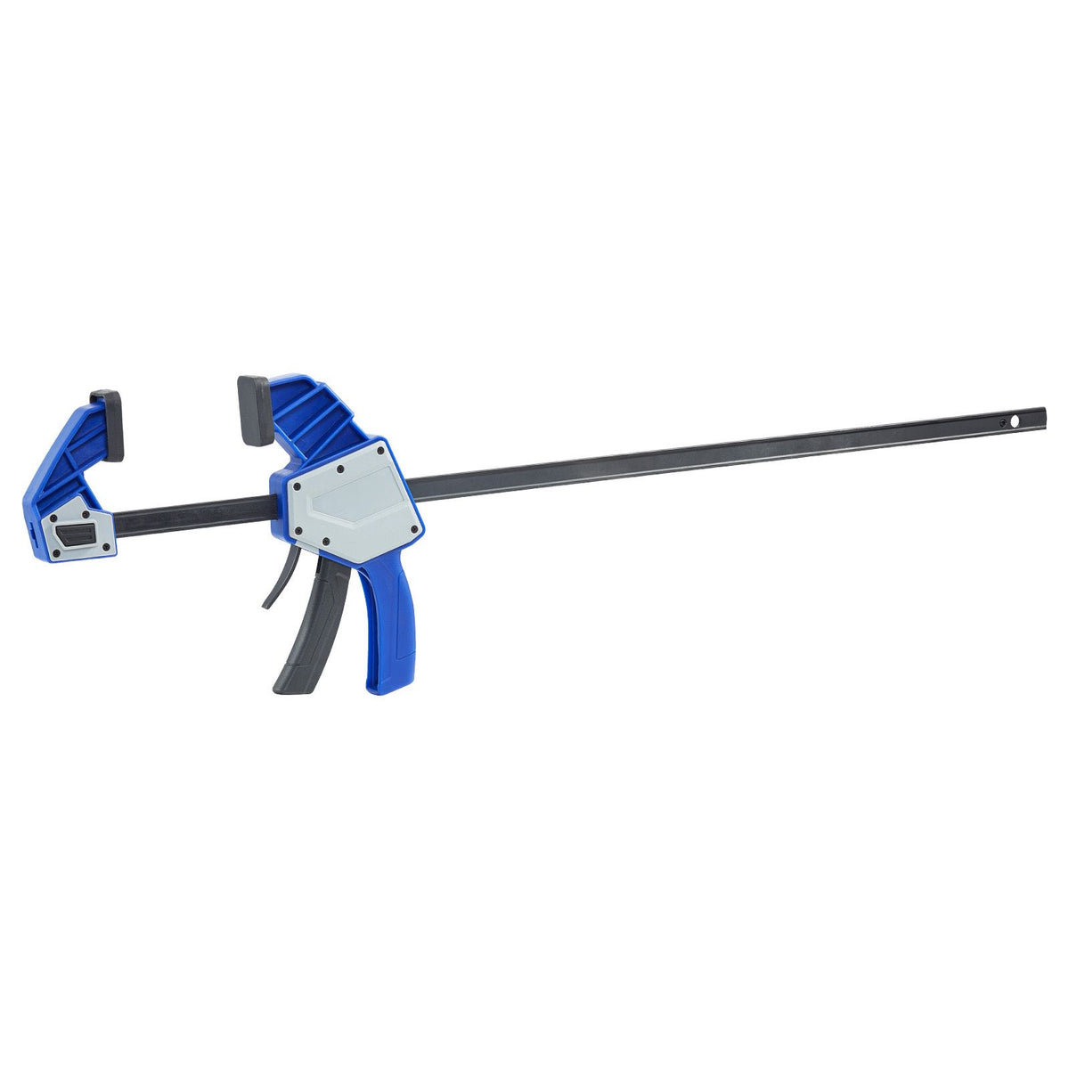 Bar Clamps for Woodworking, 2-Pack 60.96 cm One-Handed Clamp/Spreader, Quick-Grip F-Clamp with 154 kg Load Limit, Premium Plastic and Carbon Steel, for Woodworking Metal working, Blue + Black