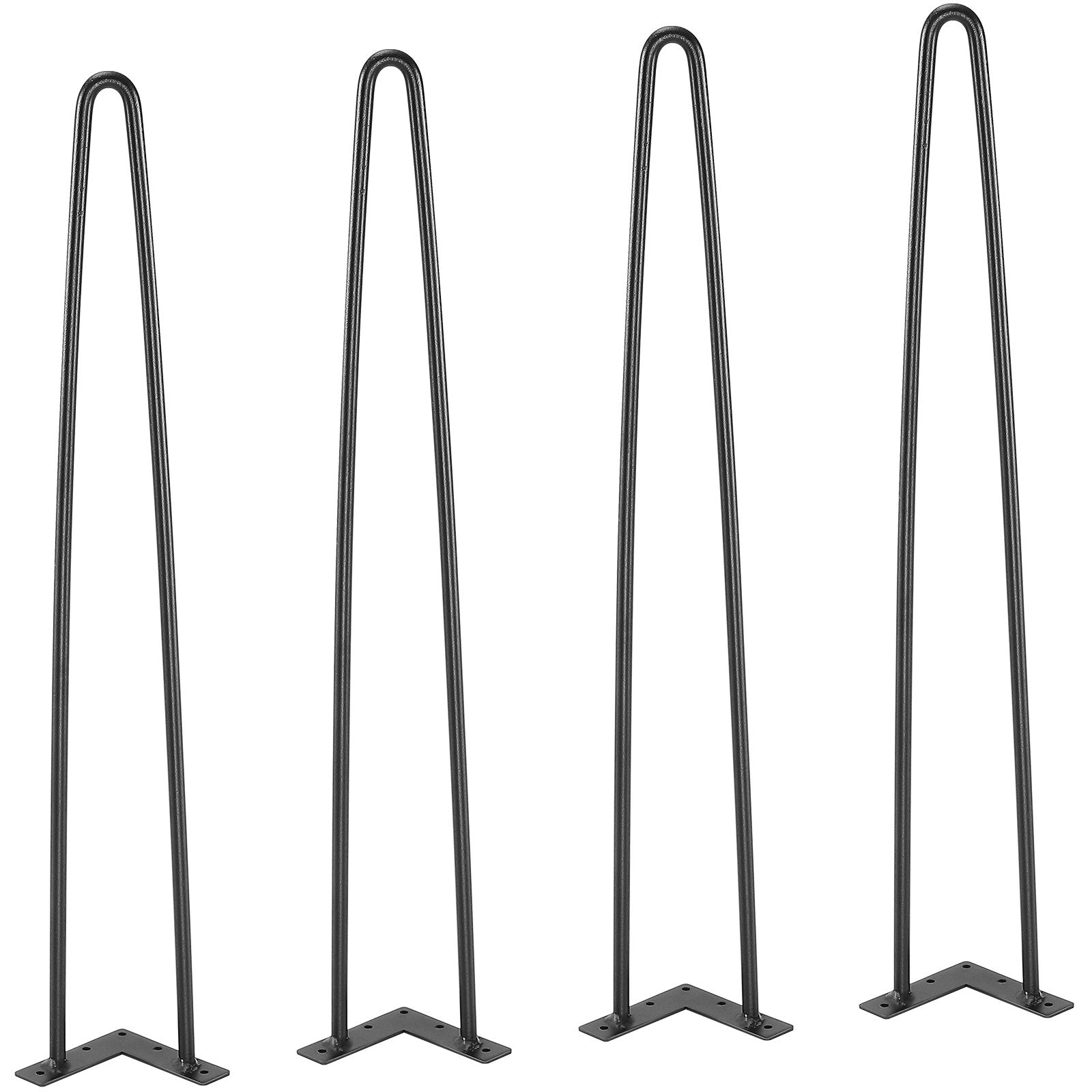 711.2MM Hairpin Furniture Legs, Metal Home DIY Projects for Nightstand, Coffee Table, Desk, 226.8KG Load Capacity with Rubber Floor Protectors, Metal Heavy Duty Sturdy Modern Table Legs, 4PCS