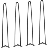 Table Tops & Bases: VEVOR 711.2MM Hairpin Furniture Legs, Metal Home DIY Projects for Nightstand, Coffee Table, Desk, 226.8KG Load Capacity with Rubber Floor Protectors, Metal Heavy Duty Sturdy Modern Table Legs, 4PCS