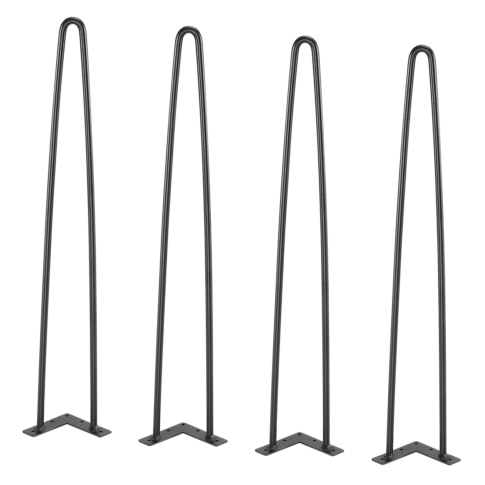 711.2MM Hairpin Furniture Legs, Metal Home DIY Projects for Nightstand, Coffee Table, Desk, 226.8KG Load Capacity with Rubber Floor Protectors, Metal Heavy Duty Sturdy Modern Table Legs, 4PCS