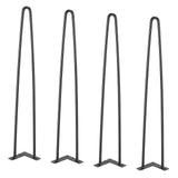 Table Tops & Bases: VEVOR 711.2MM Hairpin Furniture Legs, Metal Home DIY Projects for Nightstand, Coffee Table, Desk, 226.8KG Load Capacity with Rubber Floor Protectors, Metal Heavy Duty Sturdy Modern Table Legs, 4PCS