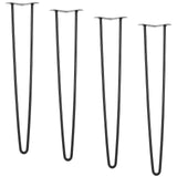 Table Tops & Bases: VEVOR 711.2MM Hairpin Furniture Legs, Metal Home DIY Projects for Nightstand, Coffee Table, Desk, 226.8KG Load Capacity with Rubber Floor Protectors, Metal Heavy Duty Sturdy Modern Table Legs, 4PCS