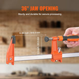 Tool Clamps & Vices: VEVOR Bar Clamps for Woodworking, 2-Pack 914mm Clamp, Quick-Change F Clamp with 600 lbs Load Limit, 2.5" Throat Depth, Cast Iron and Carbon Steel, Wood Clamps for Woodworking Metal Working