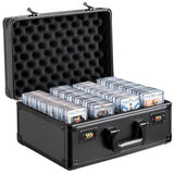 Wedding Favours: VEVOR Graded Card Storage Box, 4 Slots, Graded Sports Cards Holder Carrying Case with Coded Lock Foam Dividers, for 108 PSA Graded Cards 76 BGS Cards 84 SGC Cards 388 Top Loaders or 999+ Loose Cards