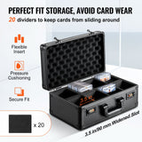 Wedding Favours: VEVOR Graded Card Storage Box, 4 Slots, Graded Sports Cards Holder Carrying Case with Coded Lock Foam Dividers, for 120 PSA Graded Cards 84 BGS Cards 96 SGC Cards 428 Top Loaders or 999+ Loose Cards