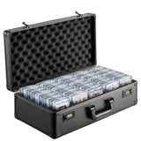 Wedding Favours: VEVOR Graded Card Storage Box, 5 Slots, Graded Sports Cards Holder Carrying Case with Coded Lock Foam Dividers, for 162 PSA Graded Cards 115 BGS Cards 130 SGC Cards 585 Top Loaders or 999+ Loose Cards