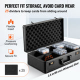 Wedding Favours: VEVOR Graded Card Storage Box, 5 Slots, Graded Sports Cards Holder Carrying Case with Coded Lock Foam Dividers, for 162 PSA Graded Cards 115 BGS Cards 130 SGC Cards 585 Top Loaders or 999+ Loose Cards