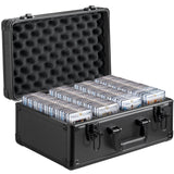 Cable Management: VEVOR Graded Card Storage Box, 4 Slots, Graded Sports Cards Holder Carrying Case with Key Lock Foam Dividers, for 108 PSA Graded Cards 76 BGS Cards 84 SGC Cards 388 Top Loaders or 999+ Loose Cards