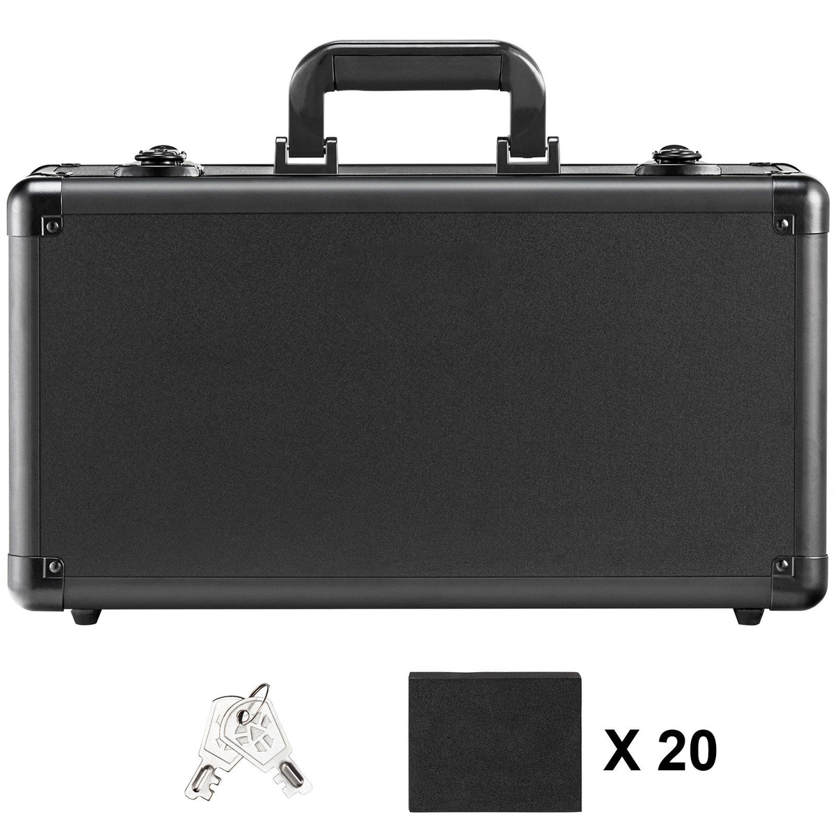 Graded Card Storage Box, 4 Slots, Graded Sports Cards Holder Carrying Case with Key Lock Foam Dividers, for 96 PSA Graded Cards 68 BGS Cards 76 SGC Cards 348 Top Loaders or 999+ Loose Cards