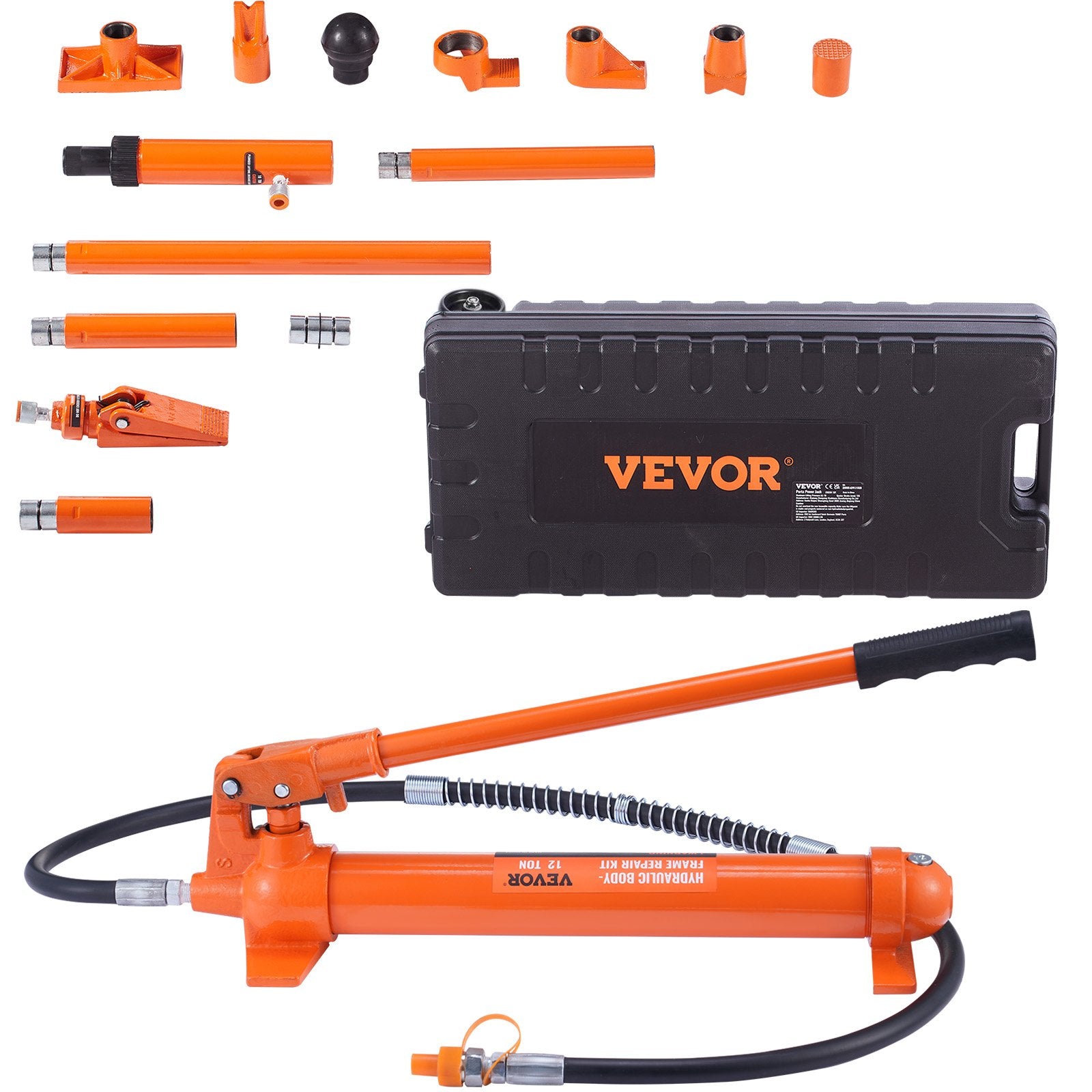 12 Ton Hydraulic Jack Air Pump Lift Ram Body Frame Porta Power Repair Kits