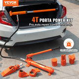 Lifts & Hoists: VEVOR 4 Ton Porta Power Kit, Portable Hydraulic Jack with 3.9 ft/1.2 m Oil Hose, Auto Body Frame Repair Kit with Storage Case for Car Repair, Truck, Farm (8800 LBS)