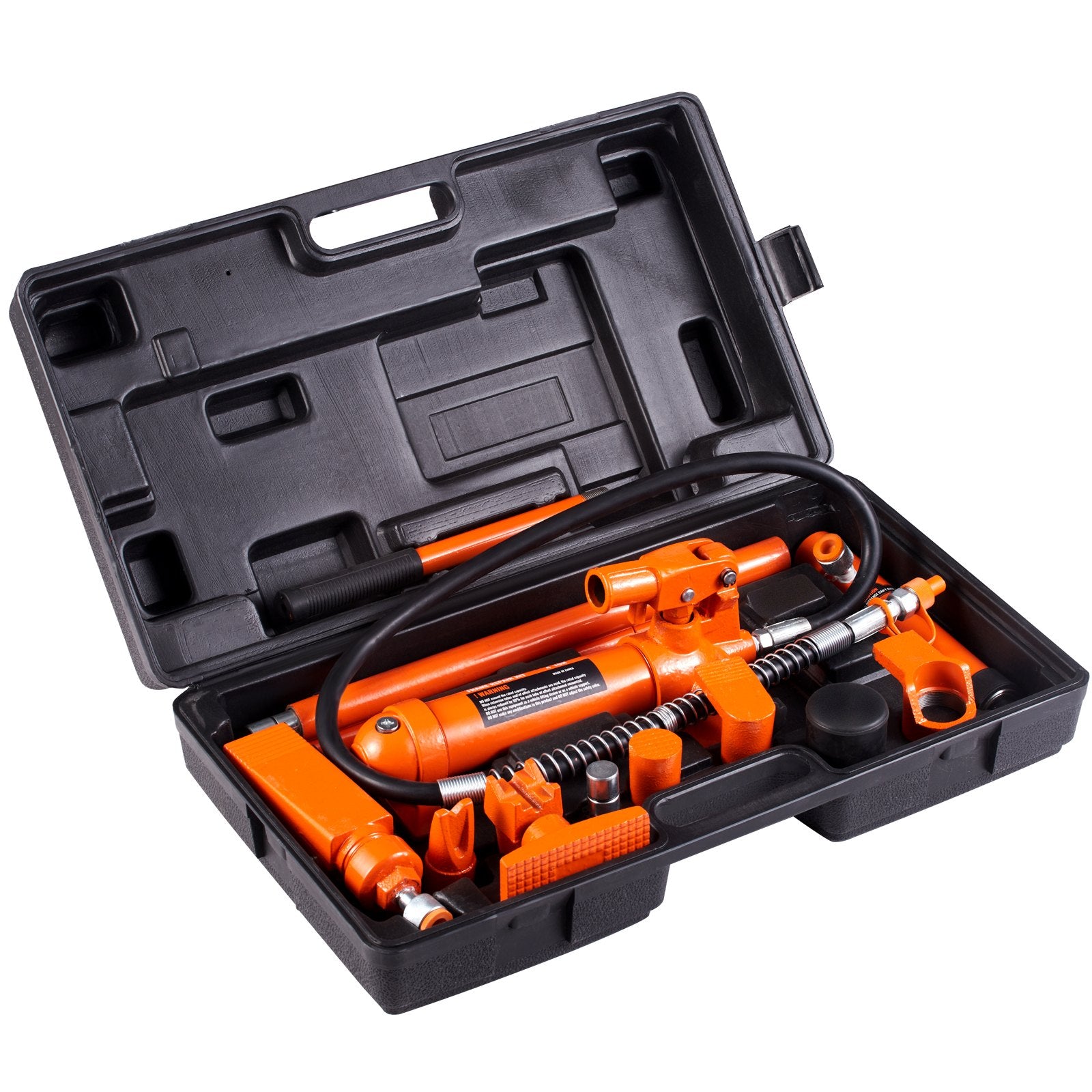 4 Ton Porta Power Kit, Portable Hydraulic Jack with 3.9 ft/1.2 m Oil Hose, Auto Body Frame Repair Kit with Storage Case for Car Repair, Truck, Farm (8800 LBS)
