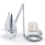 Boating Accessories: VEVOR Fluke Anchor 8.5 LBS Galvanized Steel Boat Anchor Chain Rop Two Shackles