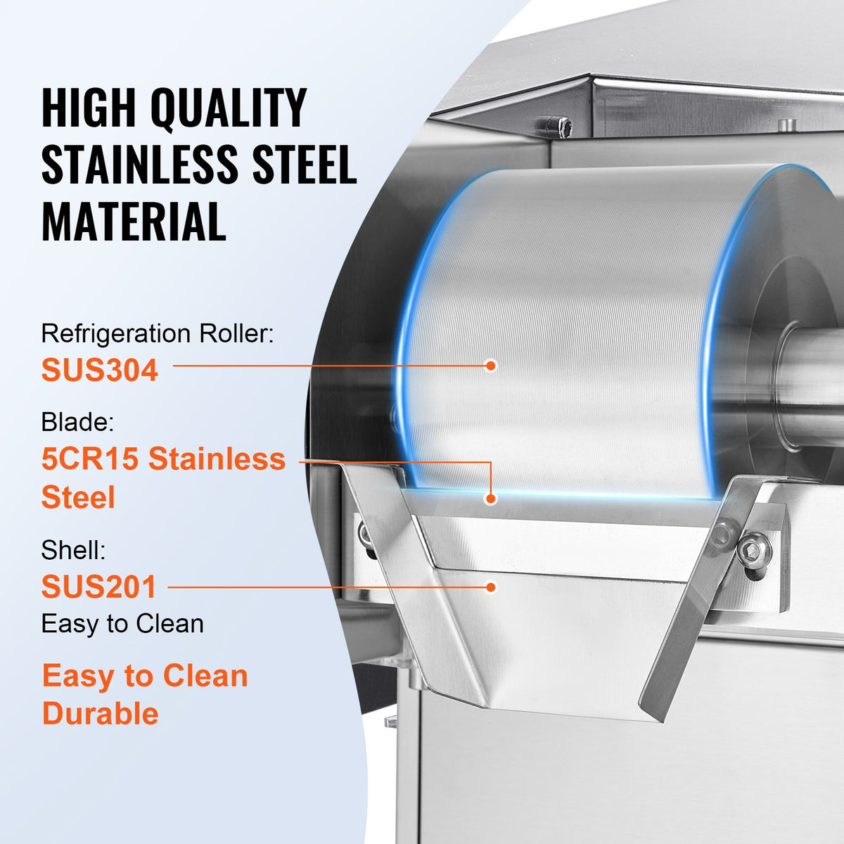 Commercial Snowflake Ice Machine, 276LBS/24H Snowflake Ice Maker, Stainless Steel Ice Shaver Machine, Electric Snow Cone Maker, Air Cooling System for Rapid Heat Dissipation, for Bakery, Cafe