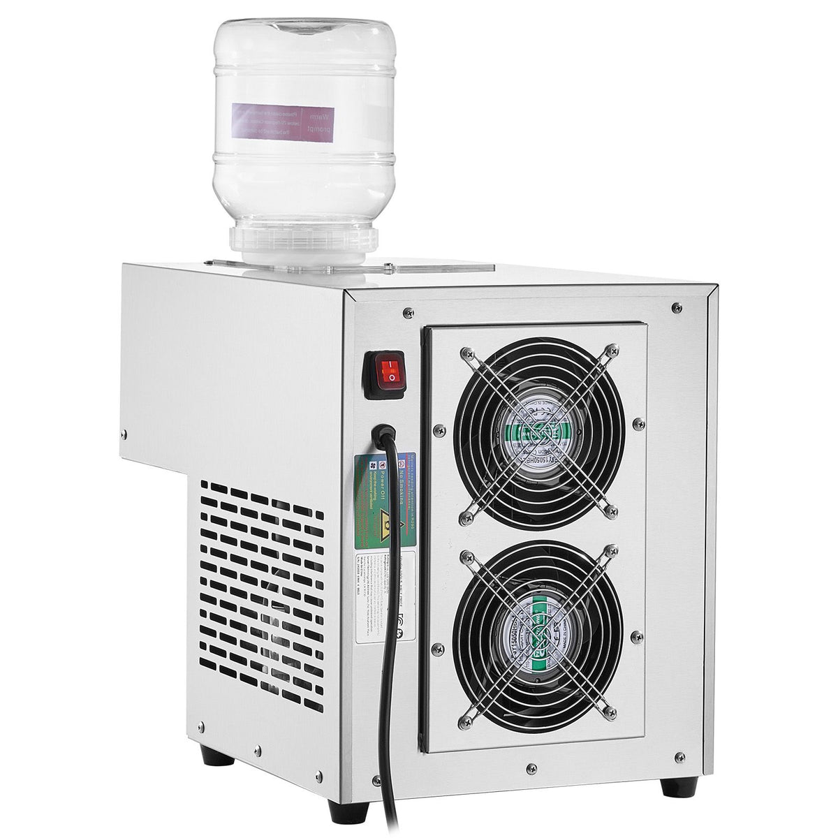 Commercial Snowflake Ice Machine, 276LBS/24H Snowflake Ice Maker, Stainless Steel Ice Shaver Machine, Electric Snow Cone Maker, Air Cooling System for Rapid Heat Dissipation, for Bakery, Cafe