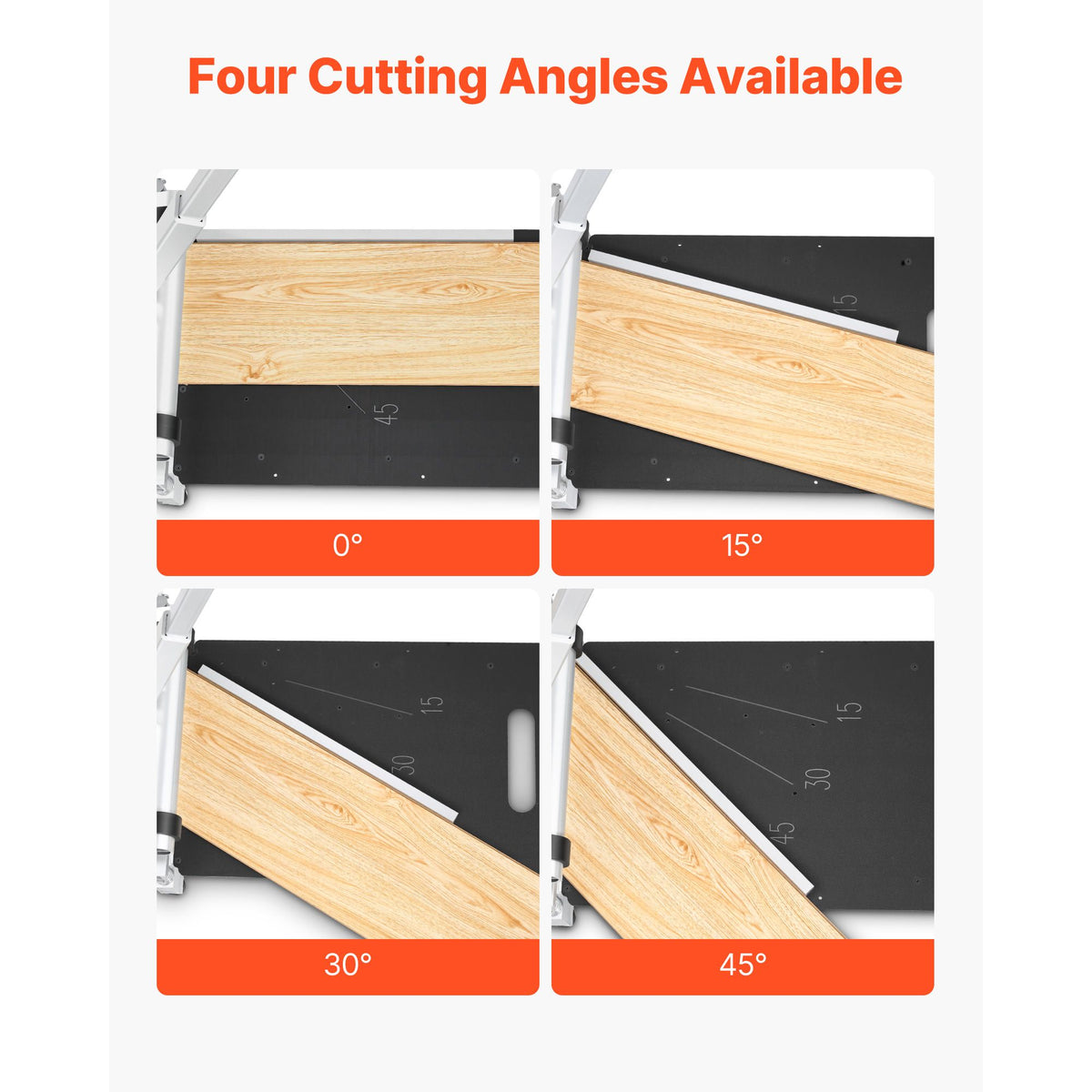 330mm Vinyl Floor Cutter, 16mm Thick Laminate Flooring Cutter with 15°/30°/45° Adjustable Angle Settings, Flexible Wheels, Telescoping Handle, Cuts Engineered Wood, LVT, VCT, SPC, LVP, WPC