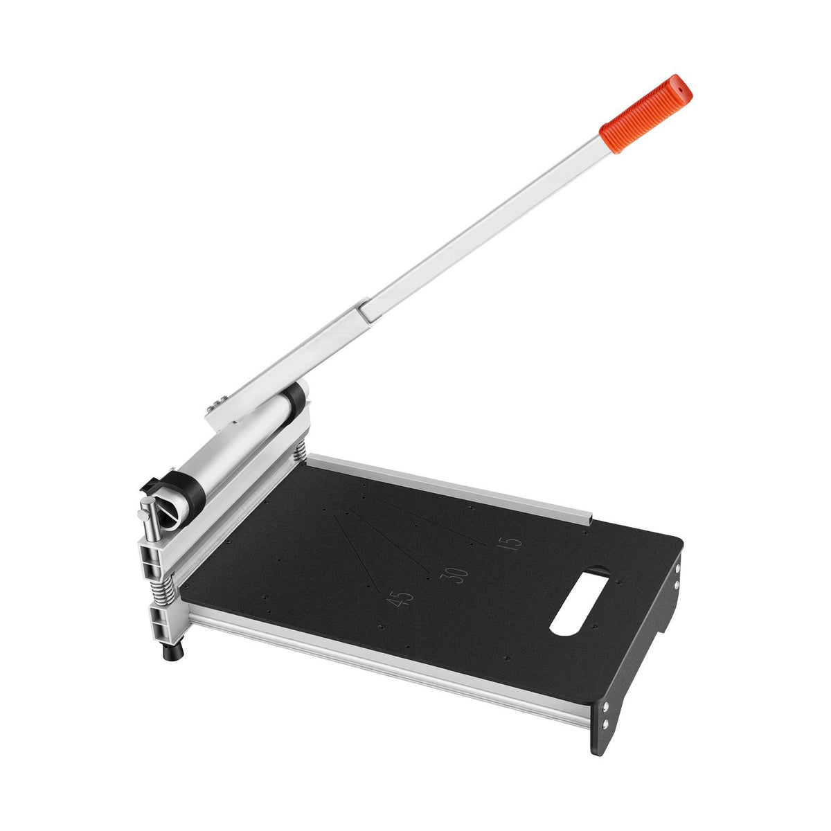 330mm Vinyl Floor Cutter, 16mm Thick Laminate Flooring Cutter with 15°/30°/45° Adjustable Angle Settings, Flexible Wheels, Telescoping Handle, Cuts Engineered Wood, LVT, VCT, SPC, LVP, WPC