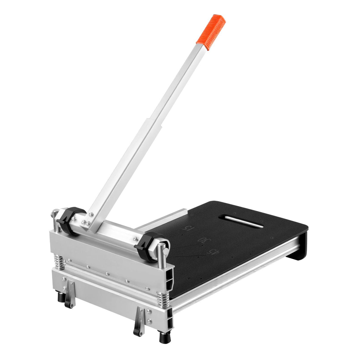 330mm Vinyl Floor Cutter, 16mm Thick Laminate Flooring Cutter with 15°/30°/45° Adjustable Angle Settings, Flexible Wheels, Telescoping Handle, Cuts Engineered Wood, LVT, VCT, SPC, LVP, WPC