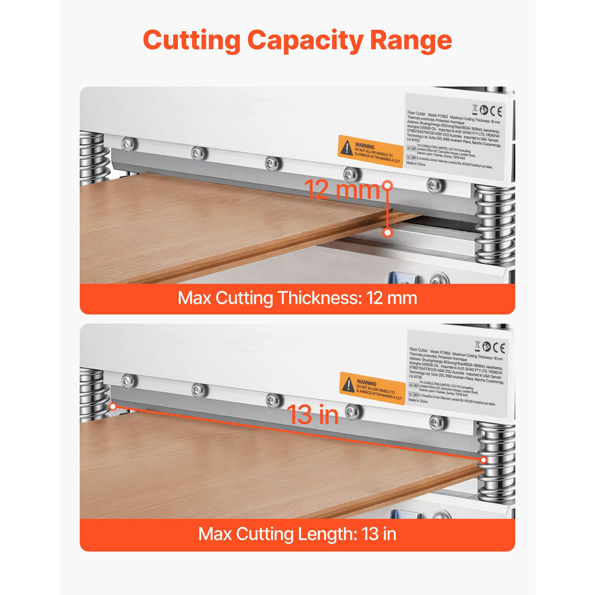 330mm Vinyl Floor Cutter, 12mm Thick Laminate Flooring Cutter with 15°/30°/45° Adjustable Angle Settings, Flexible Wheels, Telescoping Handle, Cuts Certain Engineered Wood, LVT,VCT,SPC,LVP,WPC