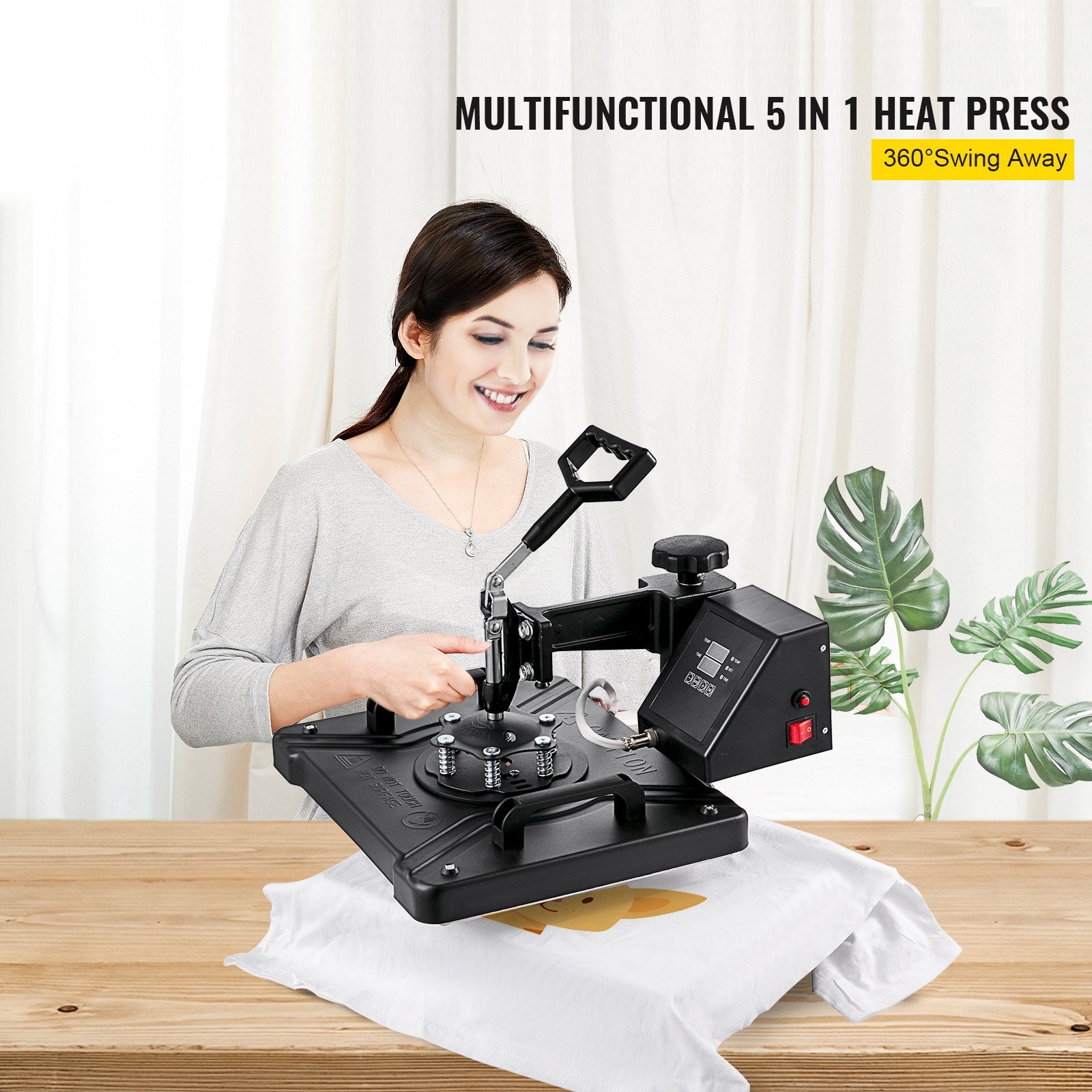 Men's Tops & T-shirts: New Digital Clamshell 12" X 15" (29 X 38cm) Heat Transfer Press T-Shirt Sublimation Machine