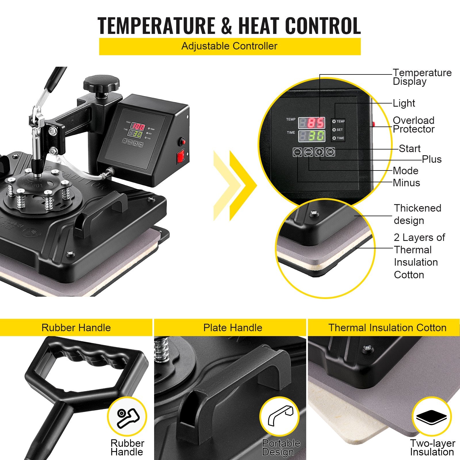 Men's Tops & T-shirts: New Digital Clamshell 12" X 15" (29 X 38cm) Heat Transfer Press T-Shirt Sublimation Machine