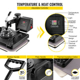 Men's Tops & T-shirts: New Digital Clamshell 12" X 15" (29 X 38cm) Heat Transfer Press T-Shirt Sublimation Machine