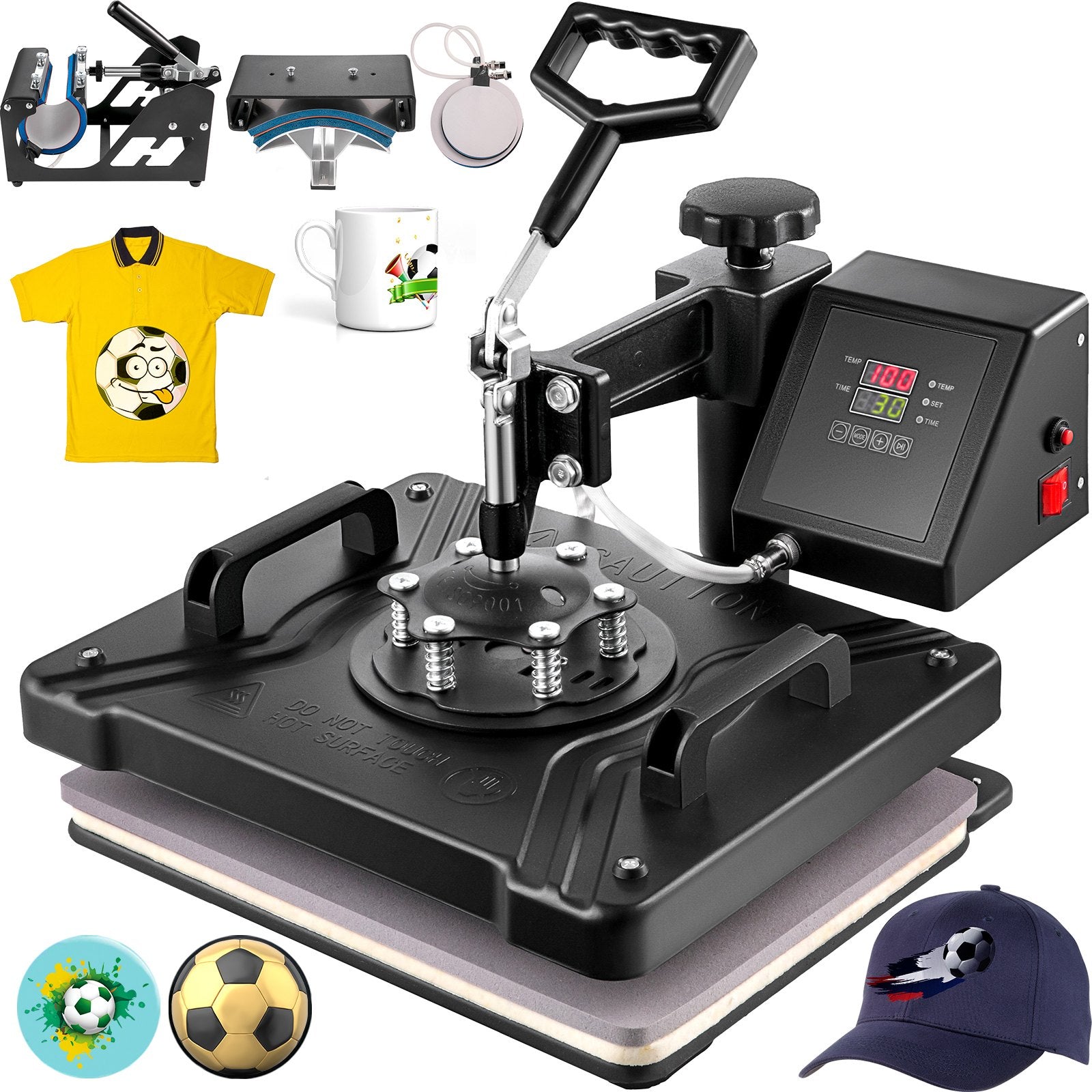 Men's Tops & T-shirts: New Digital Clamshell 12" X 15" (29 X 38cm) Heat Transfer Press T-Shirt Sublimation Machine