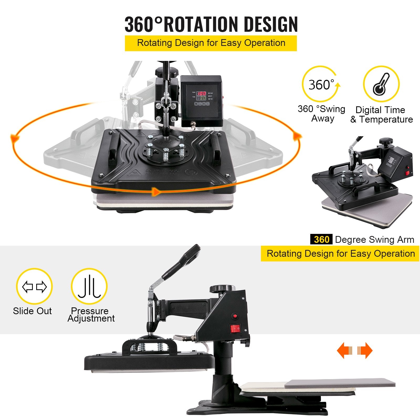 Audio Accessories: VEVOR 5 In1 12" X 15" (30 X 38cm) Heat Transfer Press + 28 Inch Vinyl Cutter Machine Kit Software