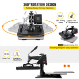 Audio Accessories: VEVOR 5 In1 12" X 15" (30 X 38cm) Heat Transfer Press + 28 Inch Vinyl Cutter Machine Kit Software