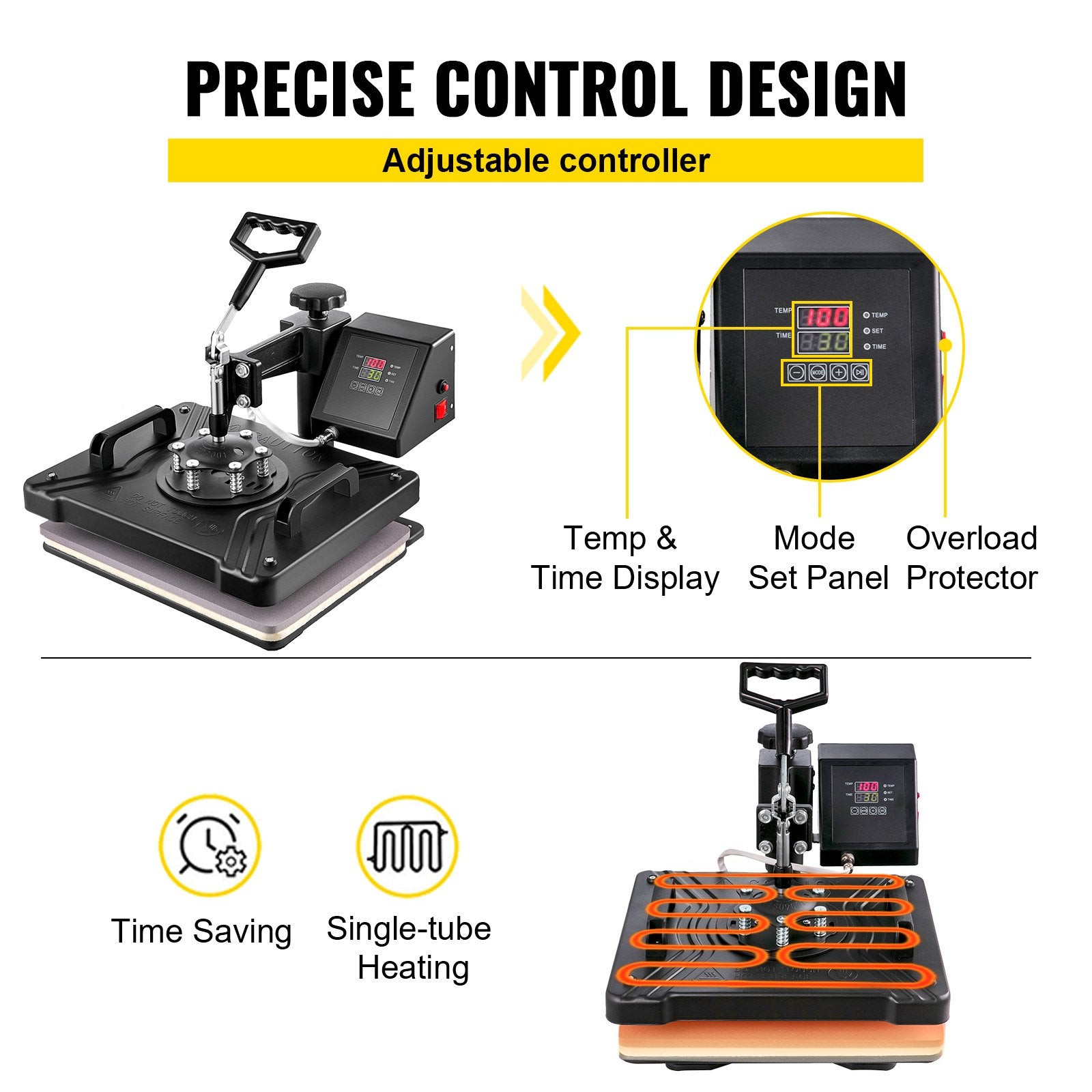 Audio Accessories: VEVOR 5 In1 12" X 15" (30 X 38cm) Heat Transfer Press + 28 Inch Vinyl Cutter Machine Kit Software