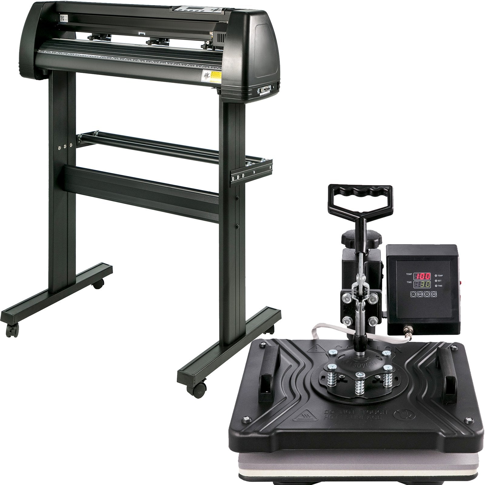 Audio Accessories: VEVOR 5 In1 12" X 15" (30 X 38cm) Heat Transfer Press + 28 Inch Vinyl Cutter Machine Kit Software