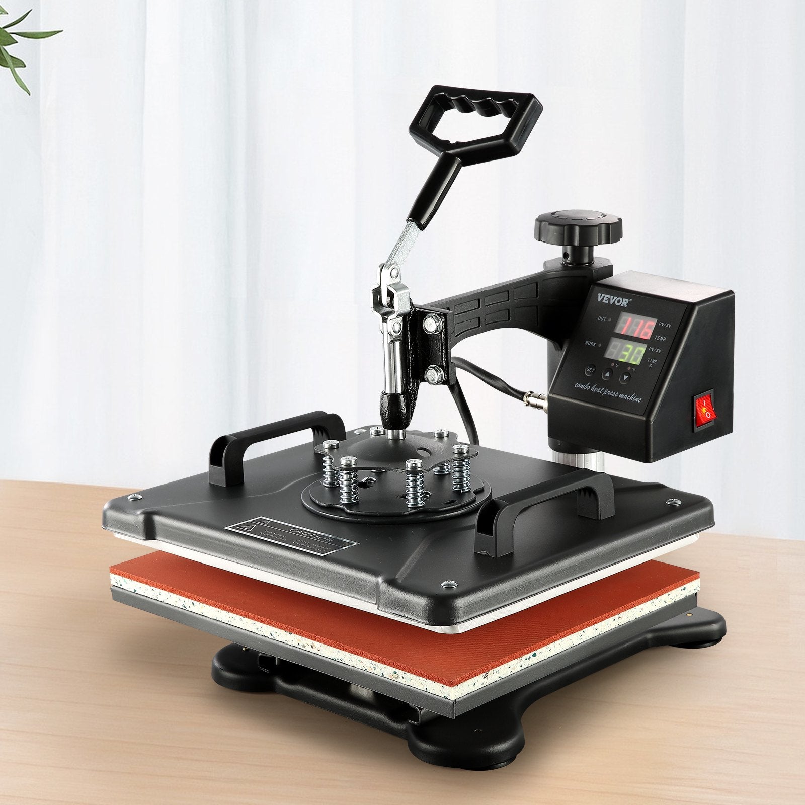 1400W Heat Press Machine 8 In 1 Sublimation Steel Frame Heat Presses with Temperature And Time Control (12X15INCH 8IN1)
