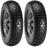 Automotive Parts: VEVOR Solid PU Run-Flat Tire Wheel, 254 mm, 2-Pack, 81.6 kg Dynamic Load, 99.8 kg Static Load, Flat Free Tubeless Tires and Wheels for Hand Truck, Utility Cart, Dollies, Garden Trailers, Various Carts