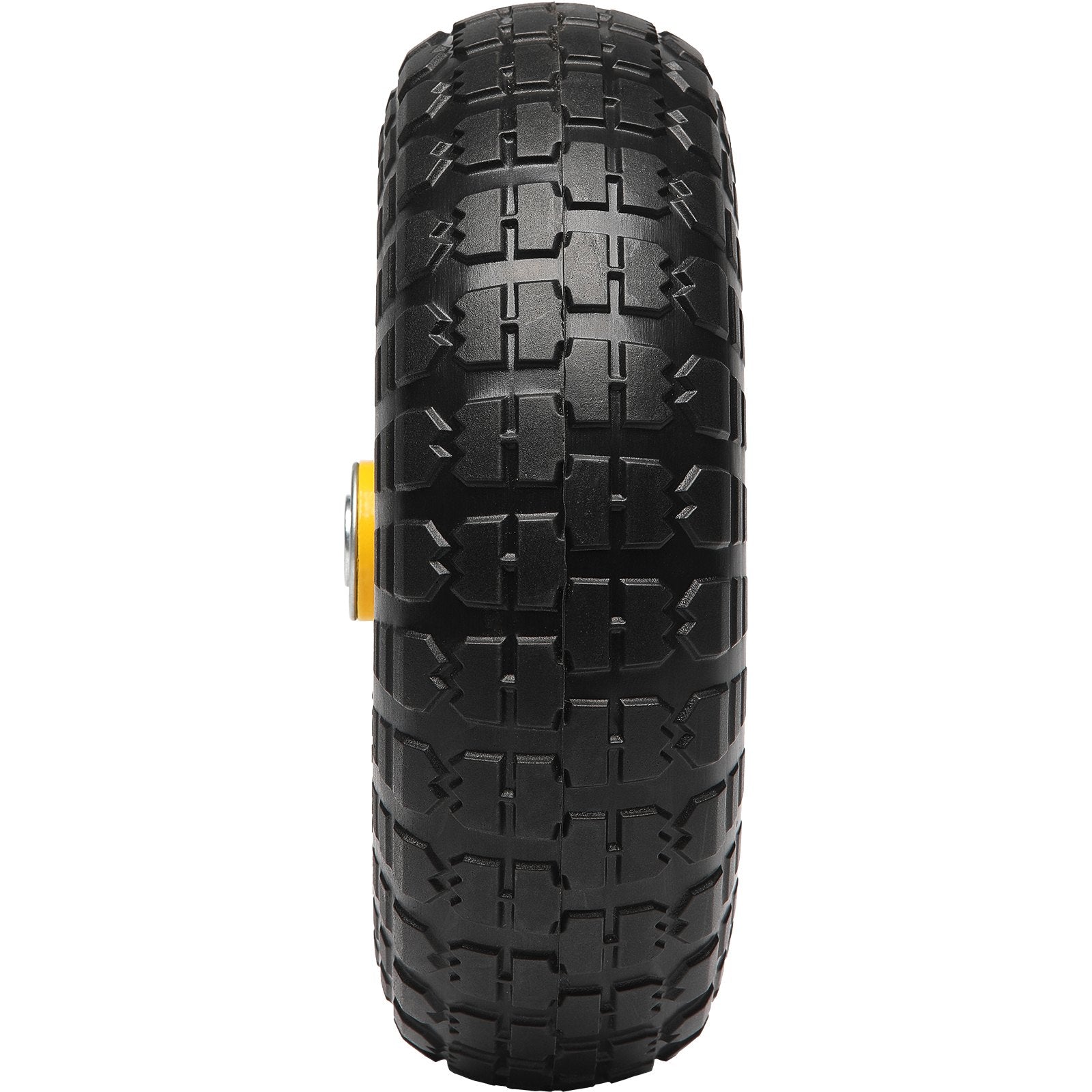 Automotive Parts: VEVOR Solid PU Run-Flat Tire Wheel, 254 mm, 2-Pack, 181.4 kg Dynamic Load, 204.1 kg Static Load, Flat Free Tubeless Tires and Wheels for Hand Truck, Utility Cart, Dolly, Garden Trailer, Various Carts