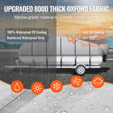 Boating Accessories: VEVOR Pontoon Boat Cover 800D Waterproof Trailerable 23-24 ft with Storage Bag